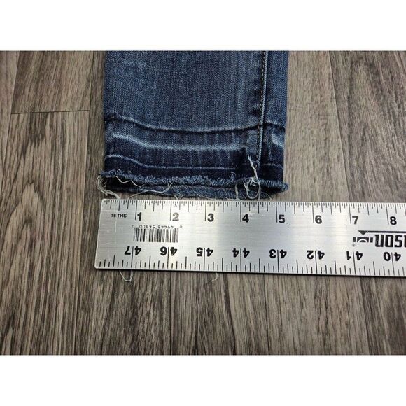 (3/$35) The Limited Size 2 R Distressed Whiskered Fringe Hem Ankle Skinny Jeans - Picture 11 of 11